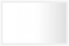 fehér akril LED-es fürdőszobai tükör 60 x 8,5 x 37 cm