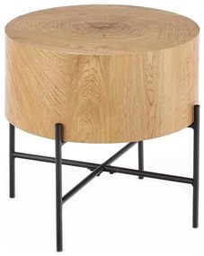 Kávésasztal BROOKLYN 45x45 cm fekete/bézs