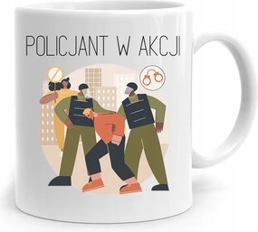 Ajándék Bögre Rendőrnőnek Akcióban, fényképes nyomattal