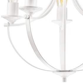 Csillár láncon GINA 5xE27/60W/230V fehér