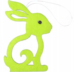 Húsvéti nyuszi habszivacs medál, zöld