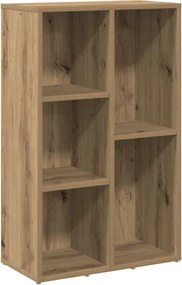 vidaXL kézműves tölgy színű szerelt fa könyvszekrény 50x25x80 cm