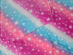 báránybunda hatású kapucnis, ujjas pléd AURORA színes