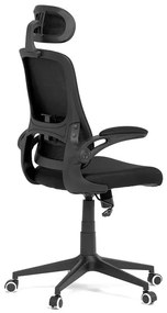 Fekete Hálós Irodai Szék, Hinta Mechanikával. KA-Q842 BK