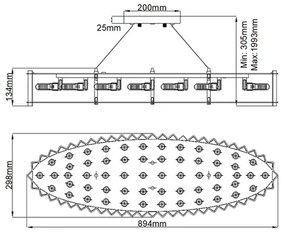 Kichler KL-CRYSTAL-SKYE-I-L-LED Fürdőszobai csillár CRYSTAL SKYE 12xG9/3W/230V IP44