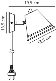Nordlux - Fali spotlámpa PINE 1xGU10/15W/230V