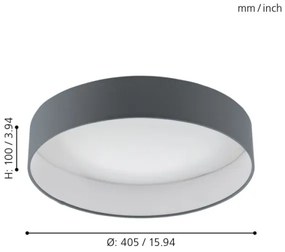 Eglo 96538 - LED Dimmelhető mennyezeti lámpa PALOMARO 1 1xLED/18W/230V