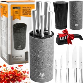 Kések Blokkban Konyhai Kés Szett 5DB-OS +késélező Állvány