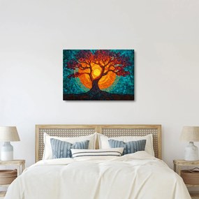 Kép - Az élet fája és a nap mozaikban (70x50 cm)