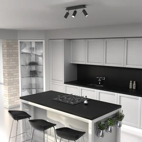 Spotlámpa PRESTON 3xGU10/40W/230V fekete