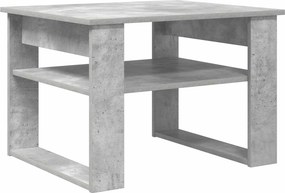 vidaXL Dohányzóasztal tárolóval Beton Szürke 64 x 54 x 44 cm Faanyag