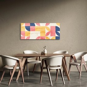 Kép - Absztrakció retro mintákkal (120x50 cm)