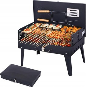 Szén grill XXL Bbq összecsukható kemping grill hordozható