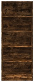 füstös tölgy színű szerelt fa ruhásszekrény 80 x 50 x 200 cm