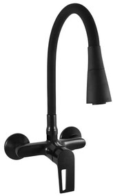 RAV SLEZÁK Colorado mosogató csaptelep szilikon karral 100 mm fekete matt co202.0/13cmat CO202.013CMAT