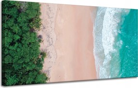 Vászonkép Fák Vízpart Óceán Hullámok 120x60 cm Ideális ajándék