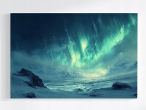 Poszter Kilátás Izland Északi Fény Égbolt 120x80