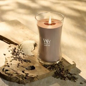 WoodWick Illatosító gyertya nagy váza PatchouliCreme, 609 g