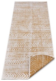 Okkersárga-fehér kültéri szőnyeg 80x350 cm Biri – NORTHRUGS