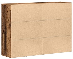 Oldalbordák 2 db Régi fa 60x31x84 cm Mérnöki fa
