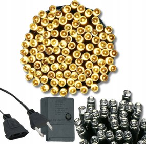 Karácsonyfa Fényfüzér 200LED Fehér Meleg Karácsonyi Fények Elektromos Fény