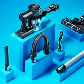 Niceboy ION Hurricane H5 Plus- Vezeték nélküli álló porszívó 2in1 140W/2200 mAh fekete