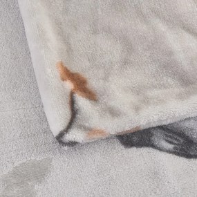 Szürke egyszemélyes mikroplüss ágyneműhuzat 140x200 cm Ronja – My House