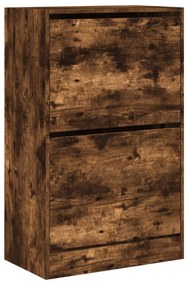 füstös tölgy színű szerelt fa cipőszekrény 60 x 34 x 96,5 cm