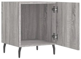 2 db szürke sonoma színű szerelt fa éjjeliszekrény 40x40x50 cm