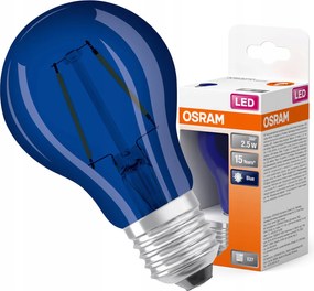 Led izzó A60 E27 2.5W 4W 10lm 9000K Kék 300° Star Decor Osram