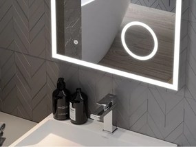 Mexen Kala világított fürdőszobai tükör kozmetikai tükörrel 60 x 80 cm, LED 6000K, páramentesítő