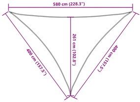 világoszöld HDPE napvitorla 160 g/m² 4 x 4 x 5,8 m