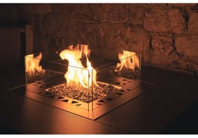 Planika Square Asztal GAS - Kültéri gáz kandalló 79,7x90 cm 10kW