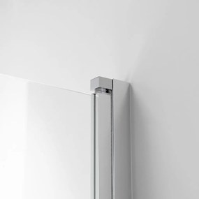 Stuxi Ravenna 75x140 kihajtható 1 szárnyú kádparaván 6 mm vastag vízlepergető biztonsági üveggel, krómozott elemekkel