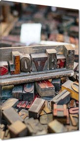 Festmények 80x120 Love felirat