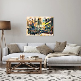 Kép - Festett absztrakció (üvegen) (70x50 cm)