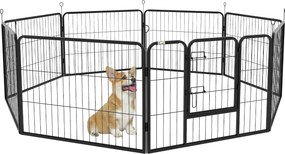 PawHut Kiskutya Játékkerítés Állatkerítés Játszóudvar Játékkerítés Kiskutya Kerítés 80 x 60 cm | Aosom