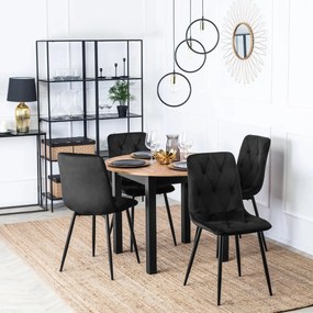 Fekete bársony szék ROBIN