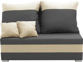 GUSTO2 Kétszemélyes kinyitható kanapé Szürke/krém