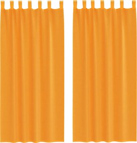 vidaXL 2 db narancssárga fátyolfüggönyök hurokkal 140x245 cm