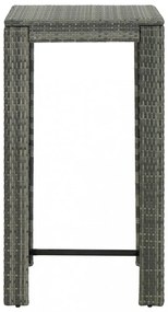 szürke polyrattan kerti bárasztal 60,5 x 60,5 x 110,5 cm