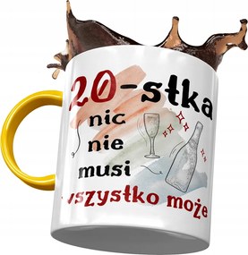 Sárga Bögre Születésnapra 20 20. 20-as Ajándék Nyomtatott Fotóval