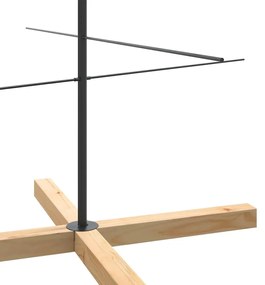 fekete fém karácsonyfa alap dekorációhoz 210 cm