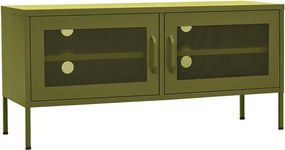 vidaXL olívazöld acél TV-szekrény 105 x 35 x 50 cm