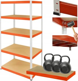 Tárolószekrény fém állvány Helios 213x110x45cm 5Px350kg 300EZER Komb