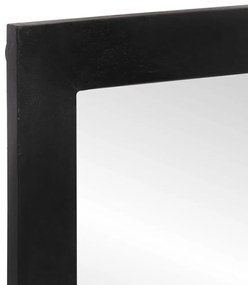 Üveg és tömör mangófa fürdőszobatükör 55 x 1 x 60 cm