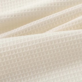 Goldea hímzett waffle konyharuha - búzavirág krémszínű alapon 50 x 70 cm