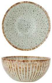 Kék-bézs kőedény szervírozó tálka 200 ml Fleur – Bloomingville