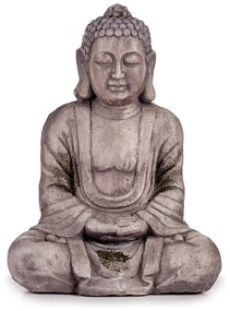 Dekoratív kerti figura Buddha szobor Szürke 57 cm
