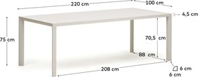 Kerti étkezőasztal 100x220 cm Culip – Kave Home